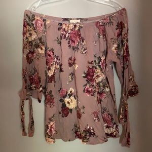 Off the shoulder floral top